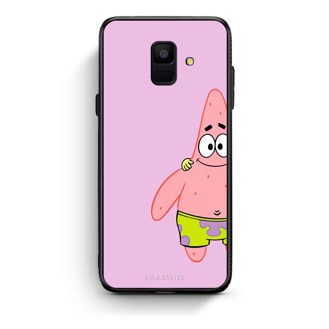 samsung A6  Friends Patrick θήκη από τη Smartfits με σχέδιο στο πίσω μέρος και μαύρο περίβλημα | Smartphone case with colorful back and black bezels by Smartfits
