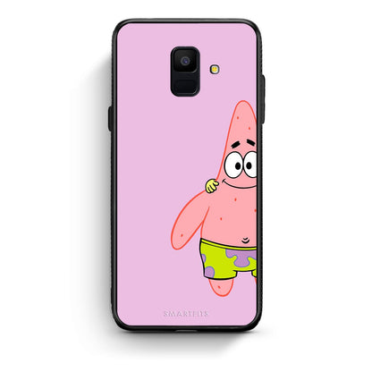 samsung A6  Friends Patrick θήκη από τη Smartfits με σχέδιο στο πίσω μέρος και μαύρο περίβλημα | Smartphone case with colorful back and black bezels by Smartfits