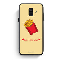 Thumbnail for samsung A6 Fries Before Guys Θήκη Αγίου Βαλεντίνου από τη Smartfits με σχέδιο στο πίσω μέρος και μαύρο περίβλημα | Smartphone case with colorful back and black bezels by Smartfits