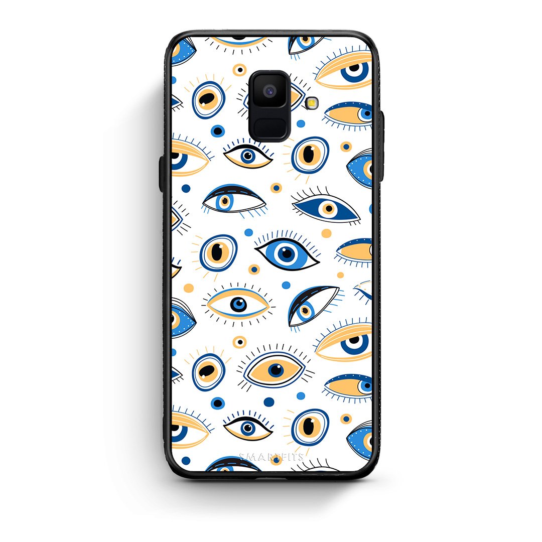 samsung A6 Ftou Ftou θήκη από τη Smartfits με σχέδιο στο πίσω μέρος και μαύρο περίβλημα | Smartphone case with colorful back and black bezels by Smartfits