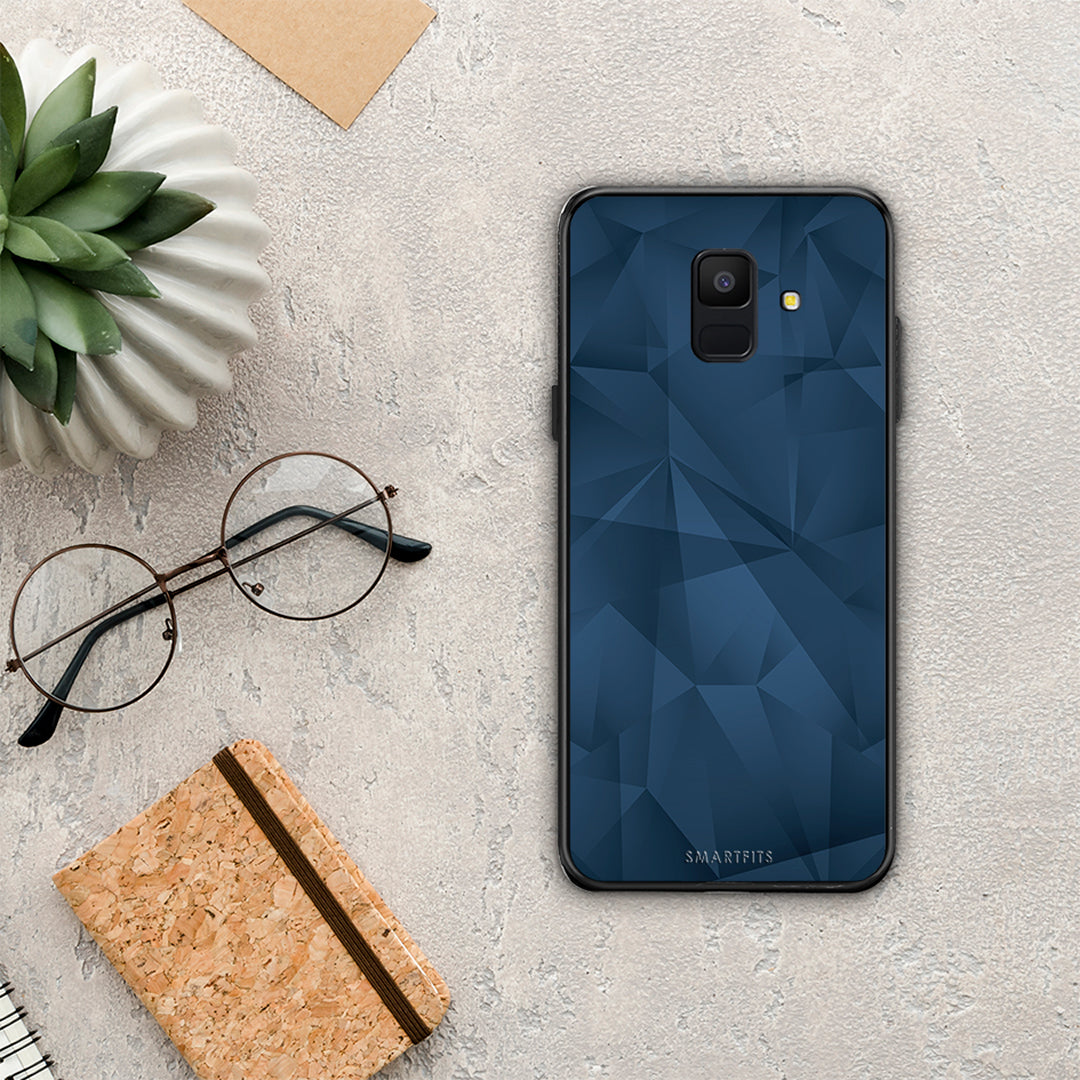 Geometric Blue Abstract - Samsung Galaxy A6 2018 θήκη
