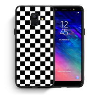 Thumbnail for Θήκη Samsung A6 2018 Squares Geometric από τη Smartfits με σχέδιο στο πίσω μέρος και μαύρο περίβλημα | Samsung A6 2018 Squares Geometric case with colorful back and black bezels