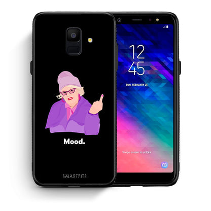 Θήκη Samsung A6 2018 Grandma Mood Black από τη Smartfits με σχέδιο στο πίσω μέρος και μαύρο περίβλημα | Samsung A6 2018 Grandma Mood Black case with colorful back and black bezels