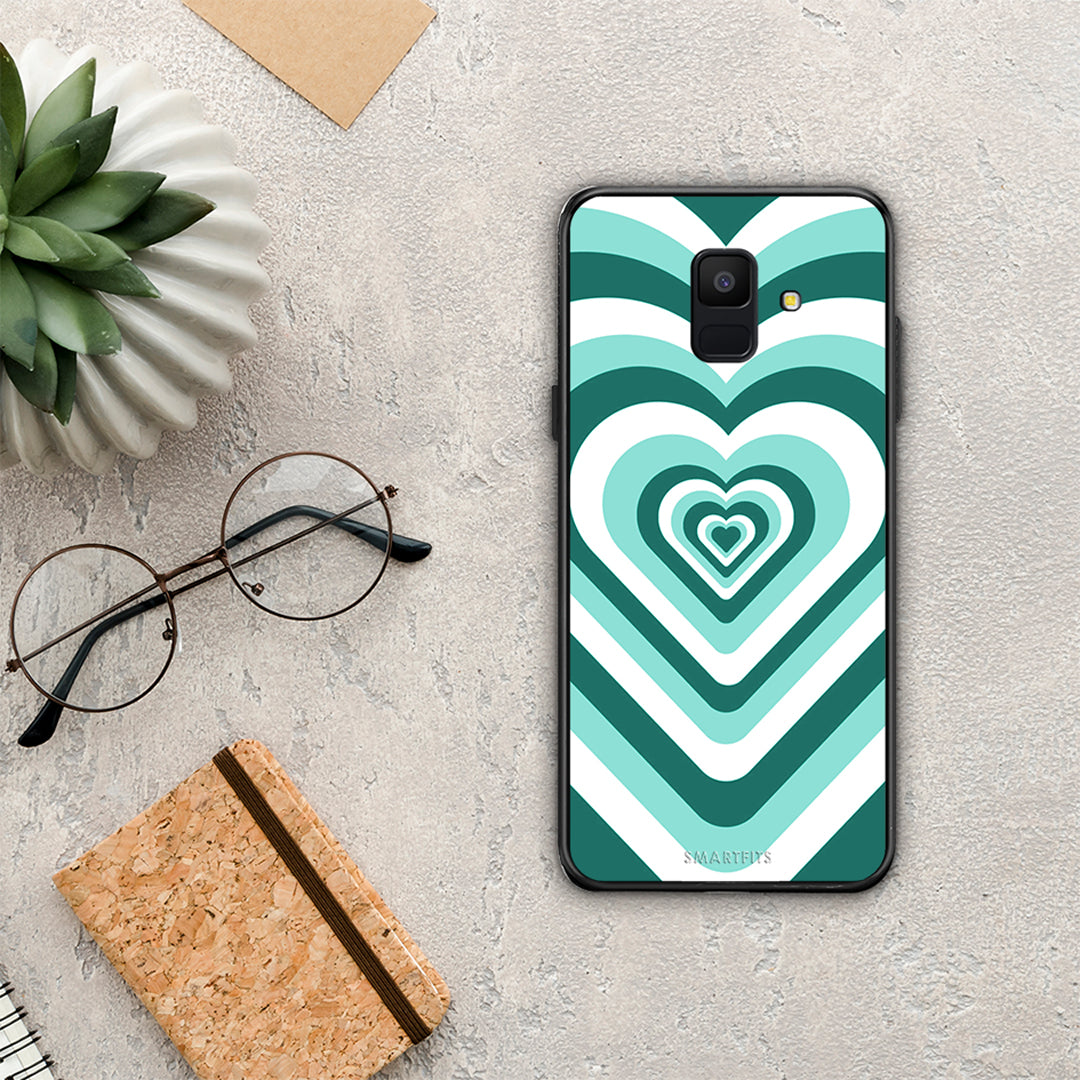Green Hearts - Samsung Galaxy A6 2018 θήκη