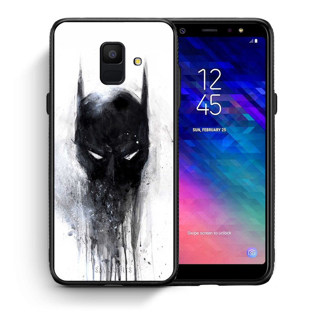 Θήκη Samsung A6 2018 Paint Bat Hero από τη Smartfits με σχέδιο στο πίσω μέρος και μαύρο περίβλημα | Samsung A6 2018 Paint Bat Hero case with colorful back and black bezels