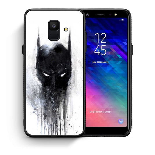 Θήκη Samsung A6 2018 Paint Bat Hero από τη Smartfits με σχέδιο στο πίσω μέρος και μαύρο περίβλημα | Samsung A6 2018 Paint Bat Hero case with colorful back and black bezels
