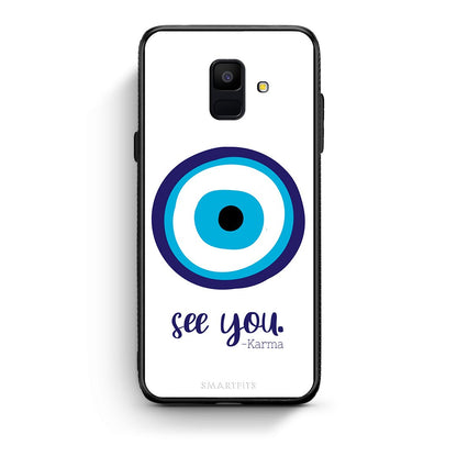 samsung A6 Karma Says θήκη από τη Smartfits με σχέδιο στο πίσω μέρος και μαύρο περίβλημα | Smartphone case with colorful back and black bezels by Smartfits