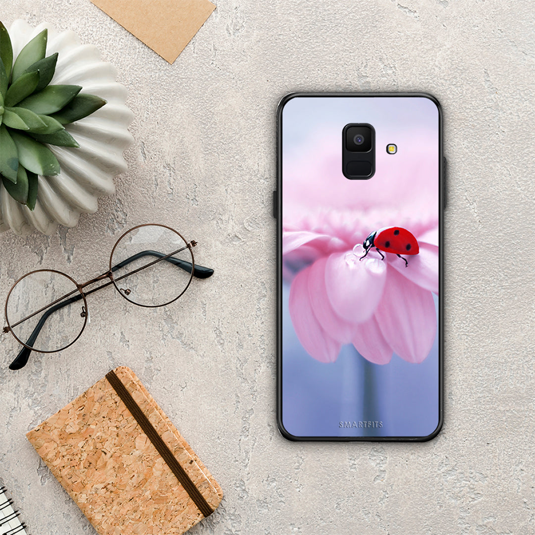 Ladybug Flower - Samsung Galaxy A6 2018 θήκη