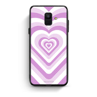 Thumbnail for samsung A6 Lilac Hearts θήκη από τη Smartfits με σχέδιο στο πίσω μέρος και μαύρο περίβλημα | Smartphone case with colorful back and black bezels by Smartfits
