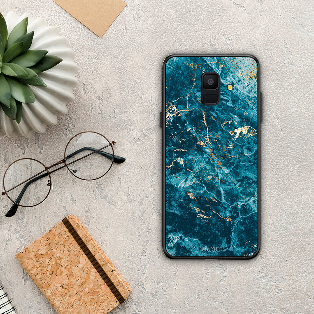Marble Blue - Samsung Galaxy A6 2018 θήκη