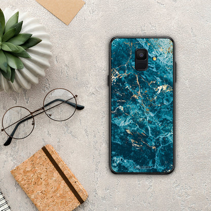 Marble Blue - Samsung Galaxy A6 2018 θήκη