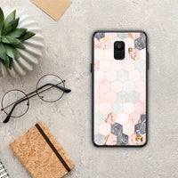 Thumbnail for Marble Hexagon Pink - Samsung Galaxy A6 2018 θήκη