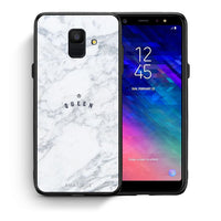 Thumbnail for Θήκη Samsung A6 2018 Queen Marble από τη Smartfits με σχέδιο στο πίσω μέρος και μαύρο περίβλημα | Samsung A6 2018 Queen Marble case with colorful back and black bezels