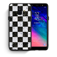 Thumbnail for Θήκη Samsung A6 2018 Square Geometric Marble από τη Smartfits με σχέδιο στο πίσω μέρος και μαύρο περίβλημα | Samsung A6 2018 Square Geometric Marble case with colorful back and black bezels