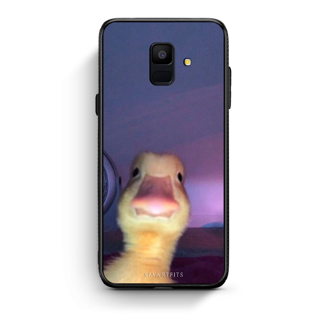samsung A6 Meme Duck θήκη από τη Smartfits με σχέδιο στο πίσω μέρος και μαύρο περίβλημα | Smartphone case with colorful back and black bezels by Smartfits