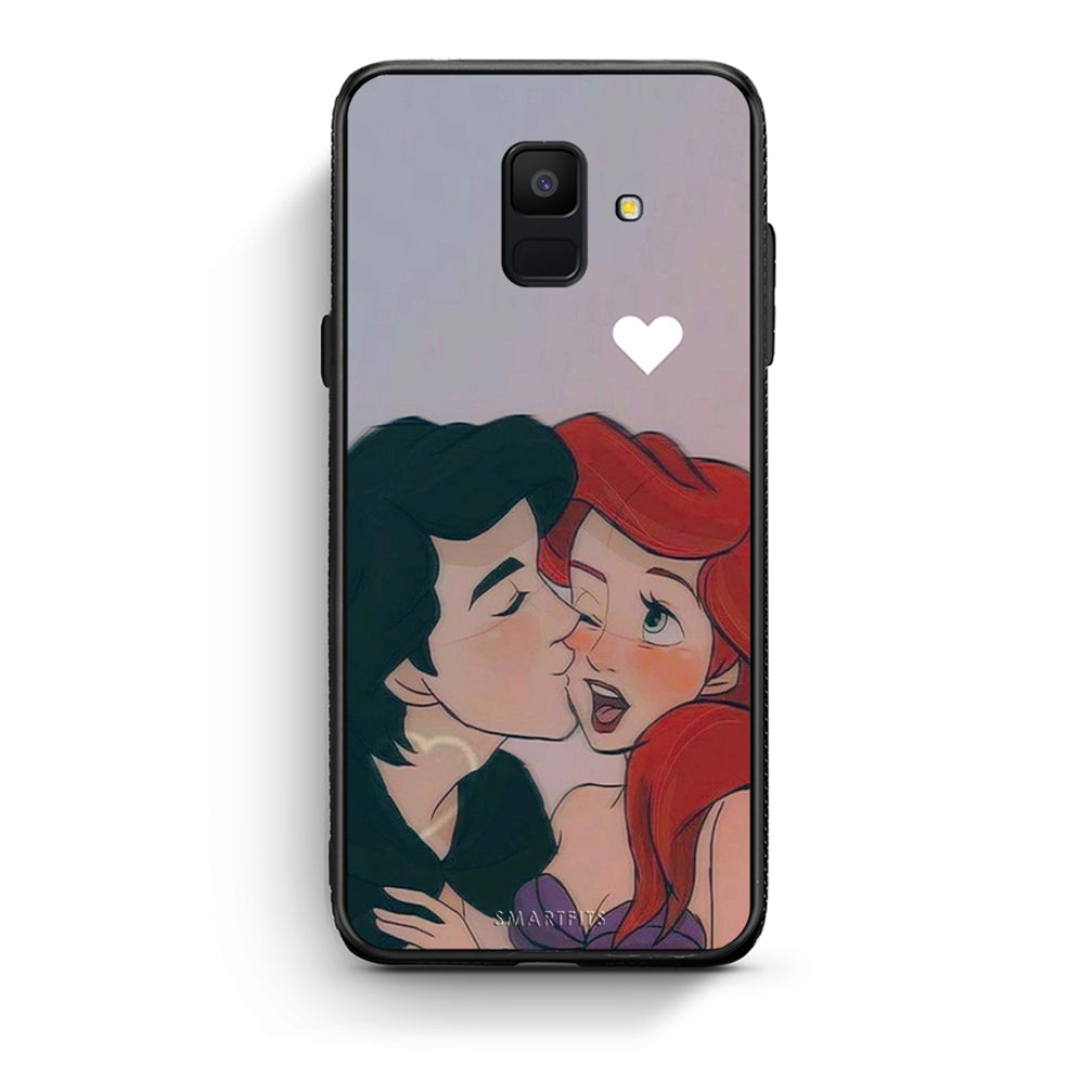 samsung A6 Mermaid Love Θήκη Αγίου Βαλεντίνου από τη Smartfits με σχέδιο στο πίσω μέρος και μαύρο περίβλημα | Smartphone case with colorful back and black bezels by Smartfits