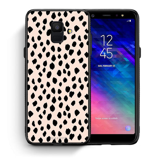 Θήκη Samsung A6 2018 New Polka Dots από τη Smartfits με σχέδιο στο πίσω μέρος και μαύρο περίβλημα | Samsung A6 2018 New Polka Dots case with colorful back and black bezels
