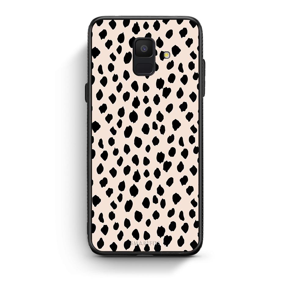 samsung A6 New Polka Dots θήκη από τη Smartfits με σχέδιο στο πίσω μέρος και μαύρο περίβλημα | Smartphone case with colorful back and black bezels by Smartfits