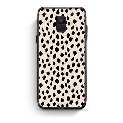 samsung A6 New Polka Dots θήκη από τη Smartfits με σχέδιο στο πίσω μέρος και μαύρο περίβλημα | Smartphone case with colorful back and black bezels by Smartfits