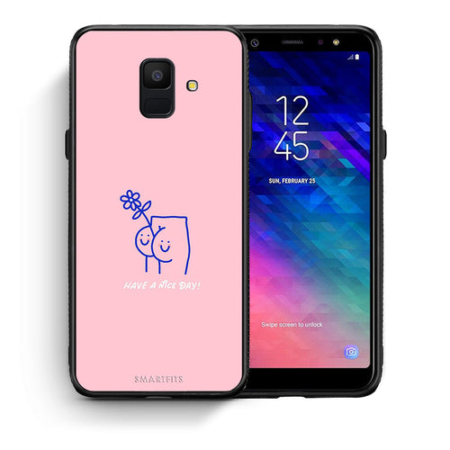 Θήκη Samsung A6 2018 Nice Day από τη Smartfits με σχέδιο στο πίσω μέρος και μαύρο περίβλημα | Samsung A6 2018 Nice Day case with colorful back and black bezels