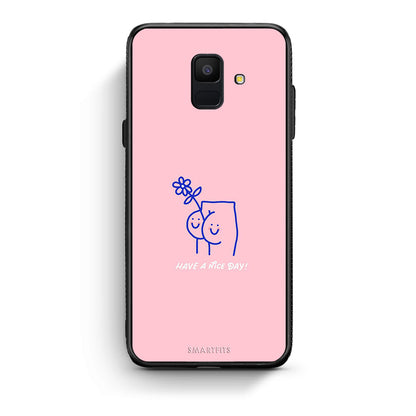samsung A6 Nice Day θήκη από τη Smartfits με σχέδιο στο πίσω μέρος και μαύρο περίβλημα | Smartphone case with colorful back and black bezels by Smartfits