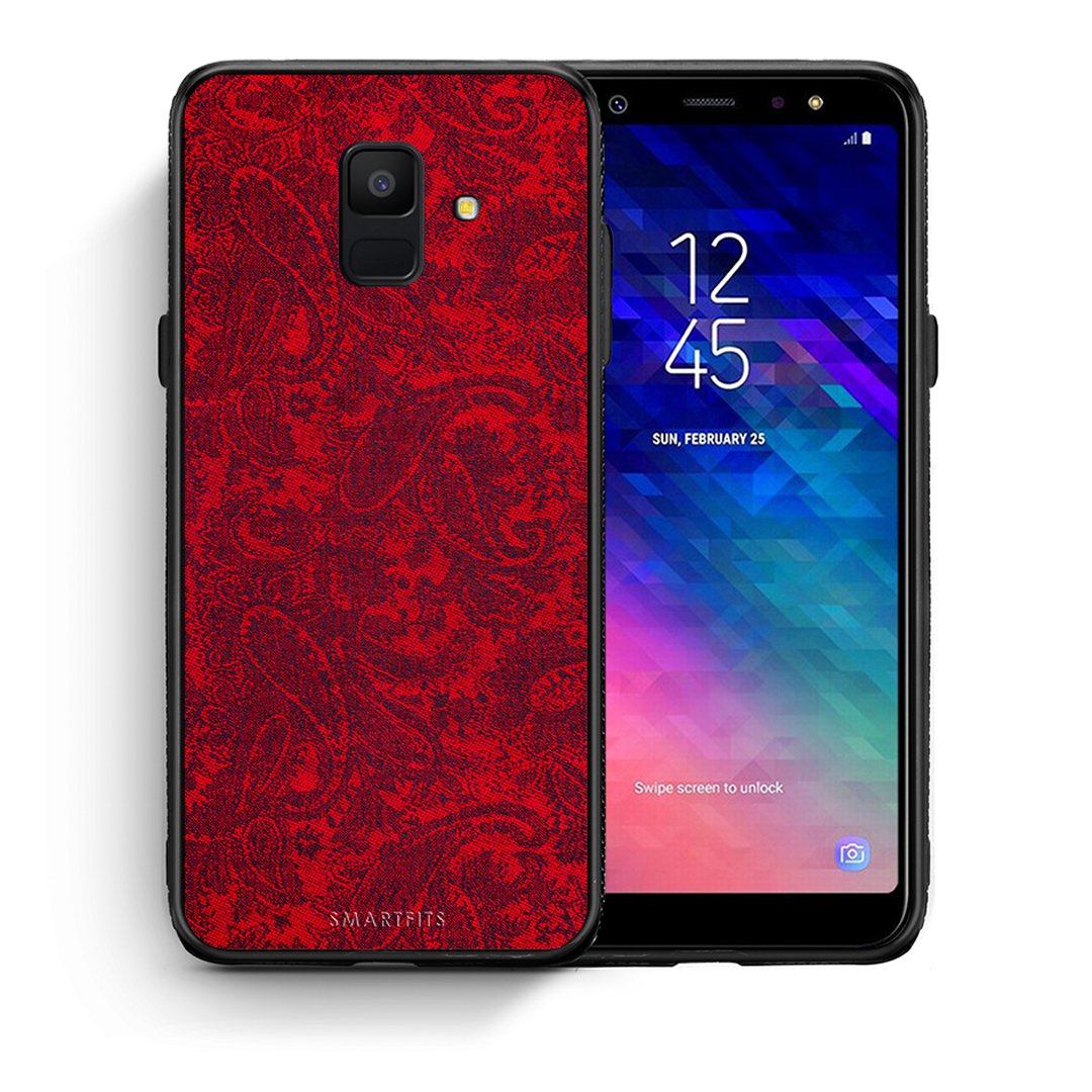Θήκη Samsung A6 2018 Paisley Cashmere από τη Smartfits με σχέδιο στο πίσω μέρος και μαύρο περίβλημα | Samsung A6 2018 Paisley Cashmere case with colorful back and black bezels