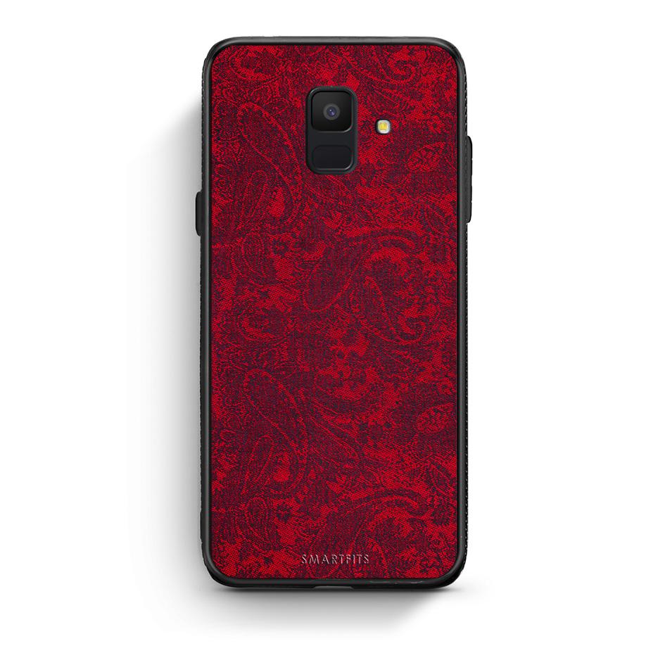 samsung A6 Paisley Cashmere θήκη από τη Smartfits με σχέδιο στο πίσω μέρος και μαύρο περίβλημα | Smartphone case with colorful back and black bezels by Smartfits