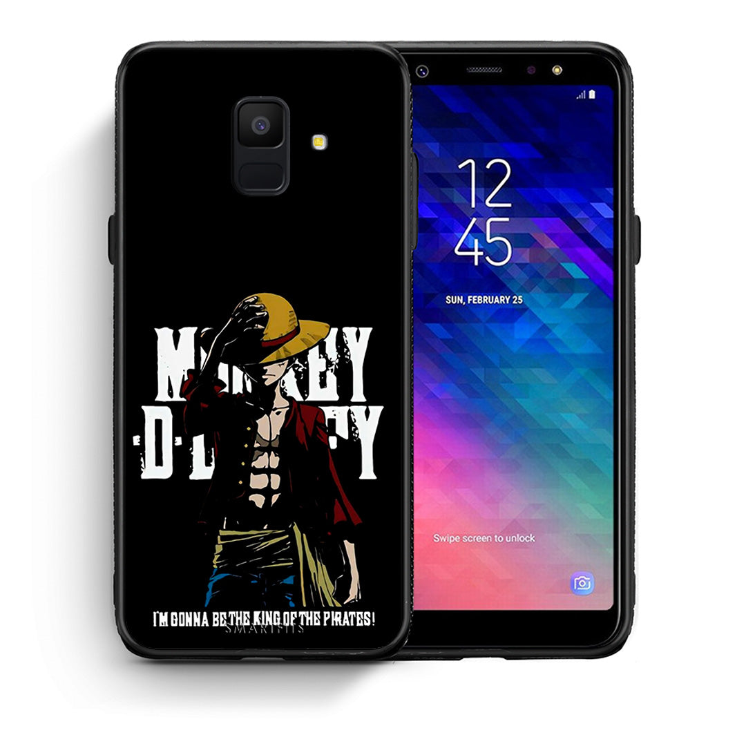 Θήκη Samsung A6 2018 Pirate King από τη Smartfits με σχέδιο στο πίσω μέρος και μαύρο περίβλημα | Samsung A6 2018 Pirate King case with colorful back and black bezels