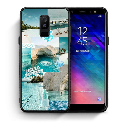 Θήκη Samsung A6+ 2018 Aesthetic Summer από τη Smartfits με σχέδιο στο πίσω μέρος και μαύρο περίβλημα | Samsung A6+ 2018 Aesthetic Summer case with colorful back and black bezels
