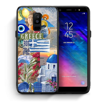 Θήκη Samsung A6+ 2018 All Greek από τη Smartfits με σχέδιο στο πίσω μέρος και μαύρο περίβλημα | Samsung A6+ 2018 All Greek case with colorful back and black bezels