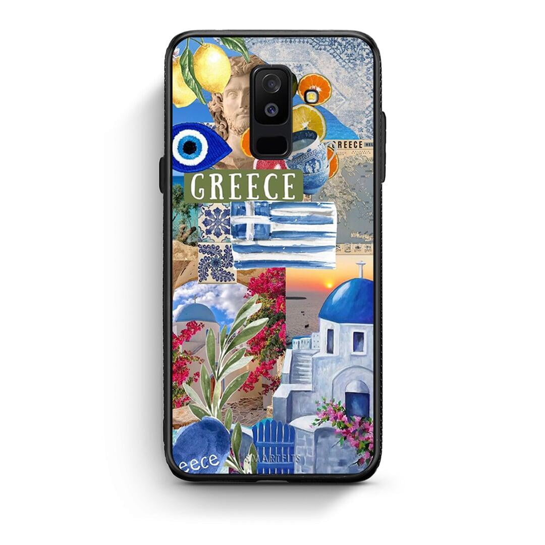 samsung A6 Plus All Greek Θήκη από τη Smartfits με σχέδιο στο πίσω μέρος και μαύρο περίβλημα | Smartphone case with colorful back and black bezels by Smartfits