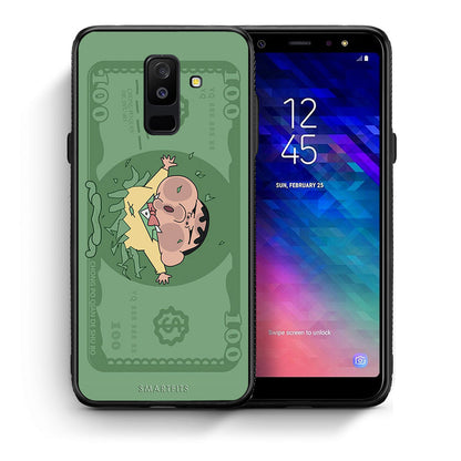 Θήκη Αγίου Βαλεντίνου Samsung A6+ 2018 Big Money από τη Smartfits με σχέδιο στο πίσω μέρος και μαύρο περίβλημα | Samsung A6+ 2018 Big Money case with colorful back and black bezels