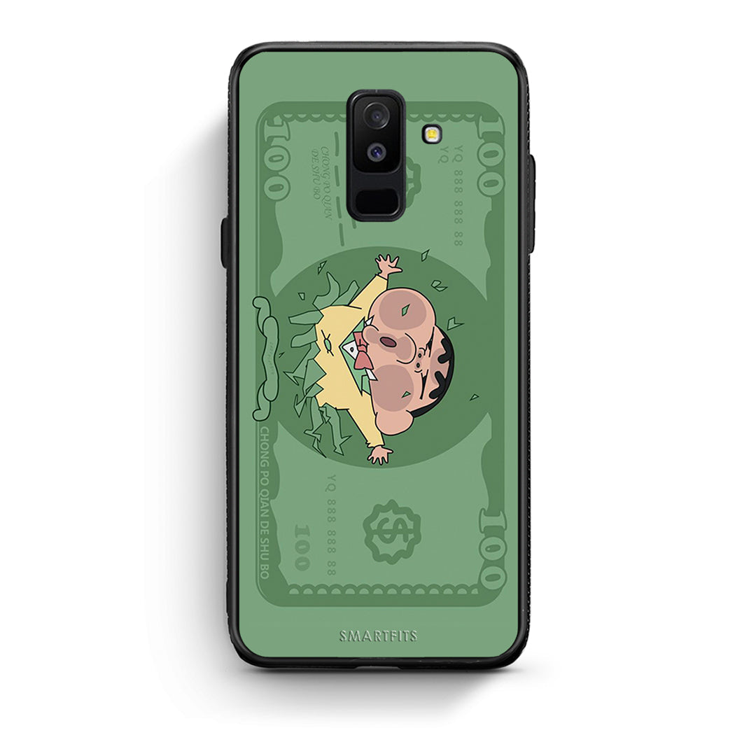 samsung A6 Plus Big Money Θήκη Αγίου Βαλεντίνου από τη Smartfits με σχέδιο στο πίσω μέρος και μαύρο περίβλημα | Smartphone case with colorful back and black bezels by Smartfits