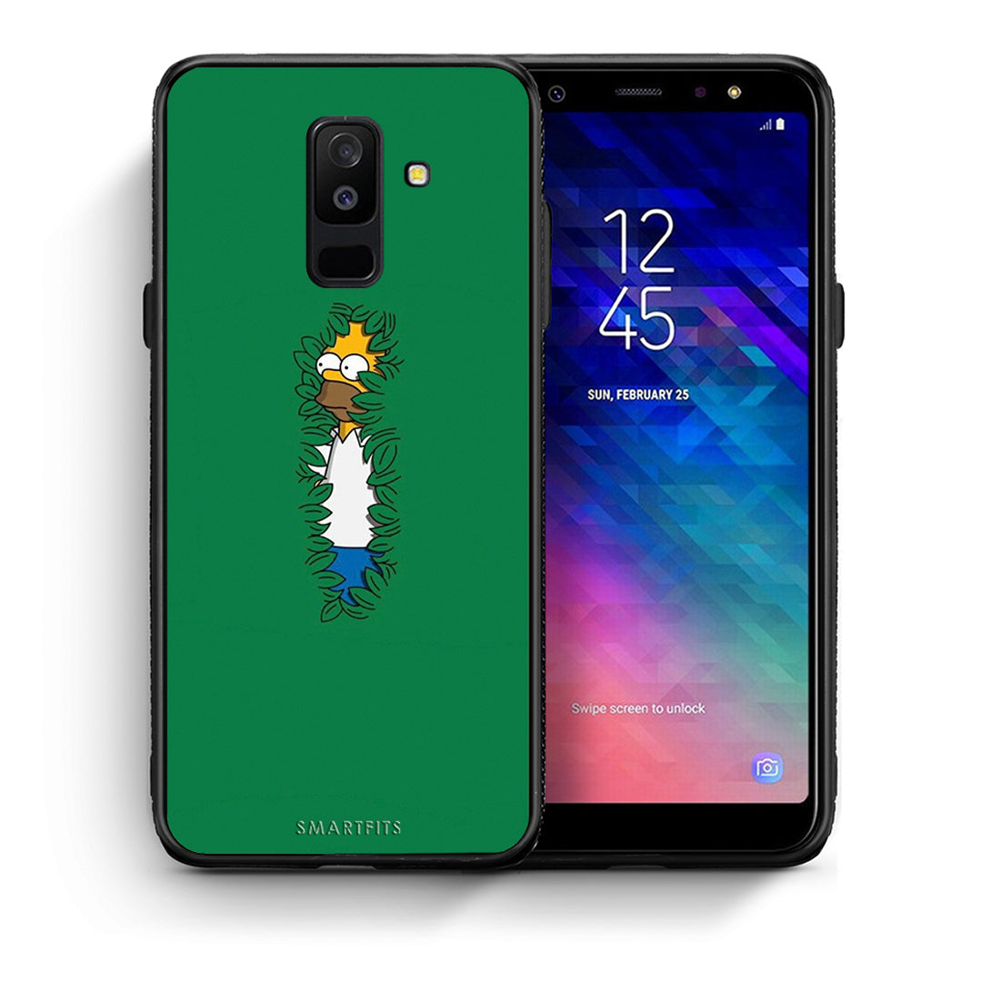 Θήκη Αγίου Βαλεντίνου Samsung A6+ 2018 Bush Man από τη Smartfits με σχέδιο στο πίσω μέρος και μαύρο περίβλημα | Samsung A6+ 2018 Bush Man case with colorful back and black bezels