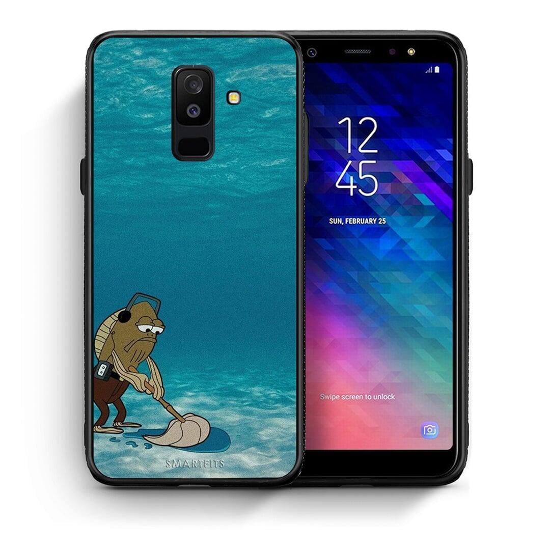 Θήκη Samsung A6+ 2018 Clean The Ocean από τη Smartfits με σχέδιο στο πίσω μέρος και μαύρο περίβλημα | Samsung A6+ 2018 Clean The Ocean case with colorful back and black bezels