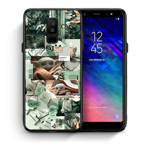 Θήκη Αγίου Βαλεντίνου Samsung A6+ 2018 Collage Dude από τη Smartfits με σχέδιο στο πίσω μέρος και μαύρο περίβλημα | Samsung A6+ 2018 Collage Dude case with colorful back and black bezels