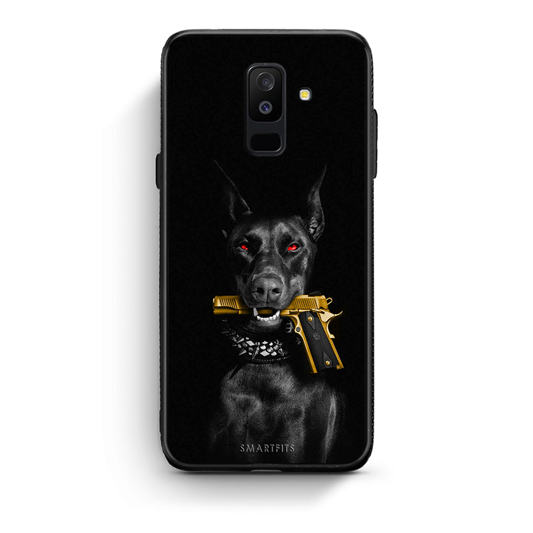 samsung A6 Plus Golden Gun Θήκη Αγίου Βαλεντίνου από τη Smartfits με σχέδιο στο πίσω μέρος και μαύρο περίβλημα | Smartphone case with colorful back and black bezels by Smartfits
