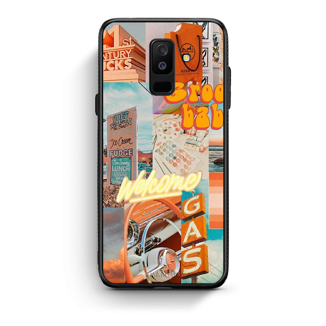 samsung A6 Plus Groovy Babe Θήκη Αγίου Βαλεντίνου από τη Smartfits με σχέδιο στο πίσω μέρος και μαύρο περίβλημα | Smartphone case with colorful back and black bezels by Smartfits