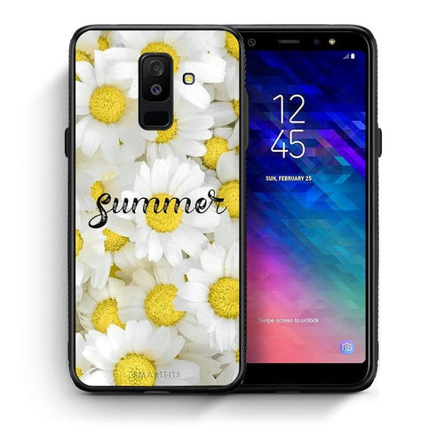 Θήκη Samsung A6+ 2018 Summer Daisies από τη Smartfits με σχέδιο στο πίσω μέρος και μαύρο περίβλημα | Samsung A6+ 2018 Summer Daisies case with colorful back and black bezels