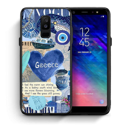 Θήκη Samsung A6+ 2018 Summer In Greece από τη Smartfits με σχέδιο στο πίσω μέρος και μαύρο περίβλημα | Samsung A6+ 2018 Summer In Greece case with colorful back and black bezels