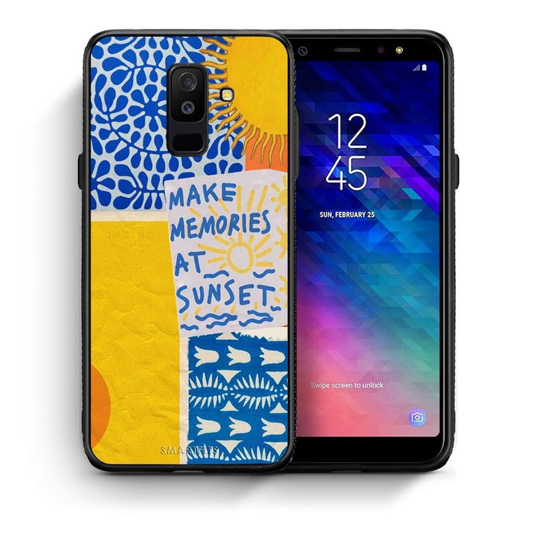 Θήκη Samsung A6+ 2018 Sunset Memories από τη Smartfits με σχέδιο στο πίσω μέρος και μαύρο περίβλημα | Samsung A6+ 2018 Sunset Memories case with colorful back and black bezels
