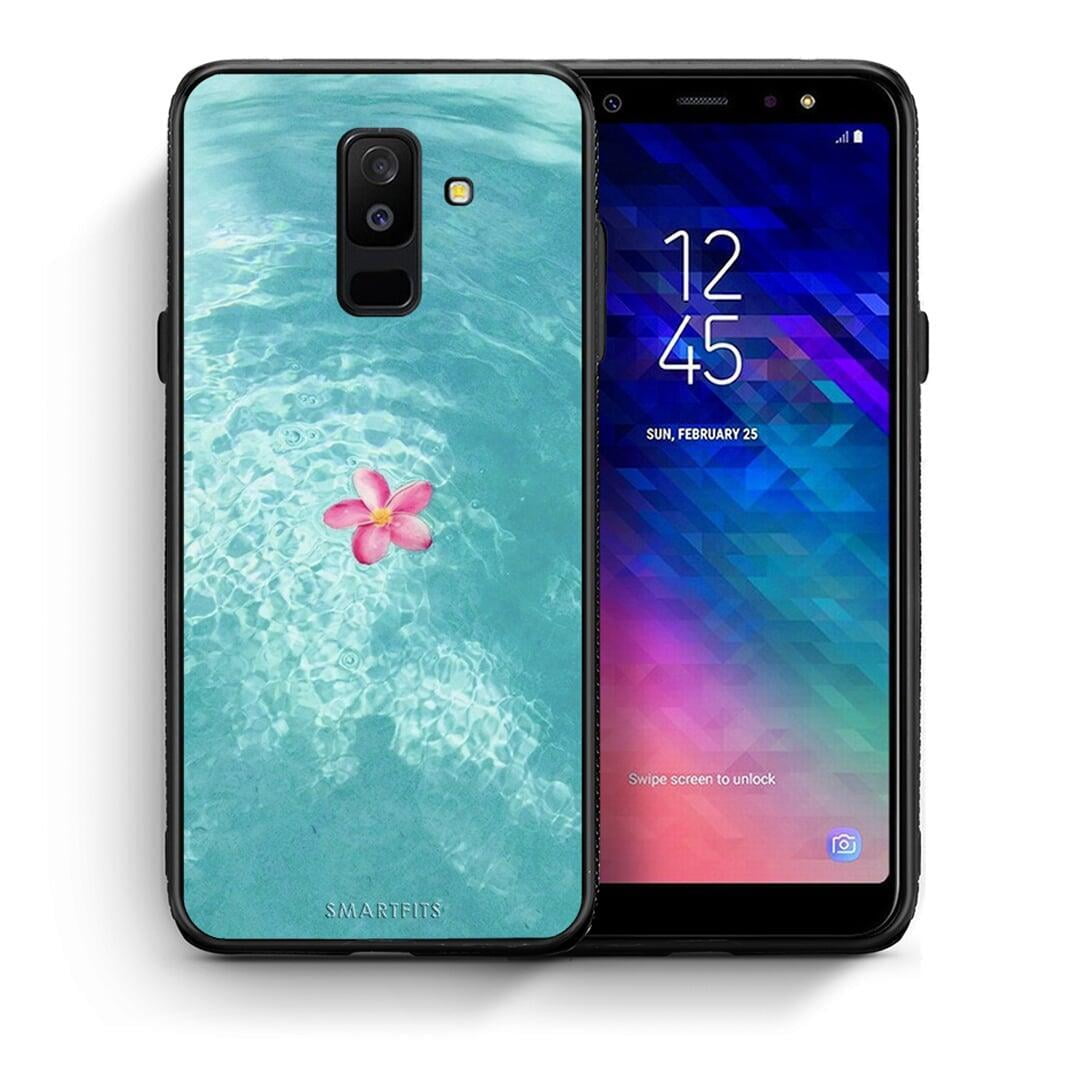 Θήκη Samsung A6+ 2018 Water Flower από τη Smartfits με σχέδιο στο πίσω μέρος και μαύρο περίβλημα | Samsung A6+ 2018 Water Flower case with colorful back and black bezels