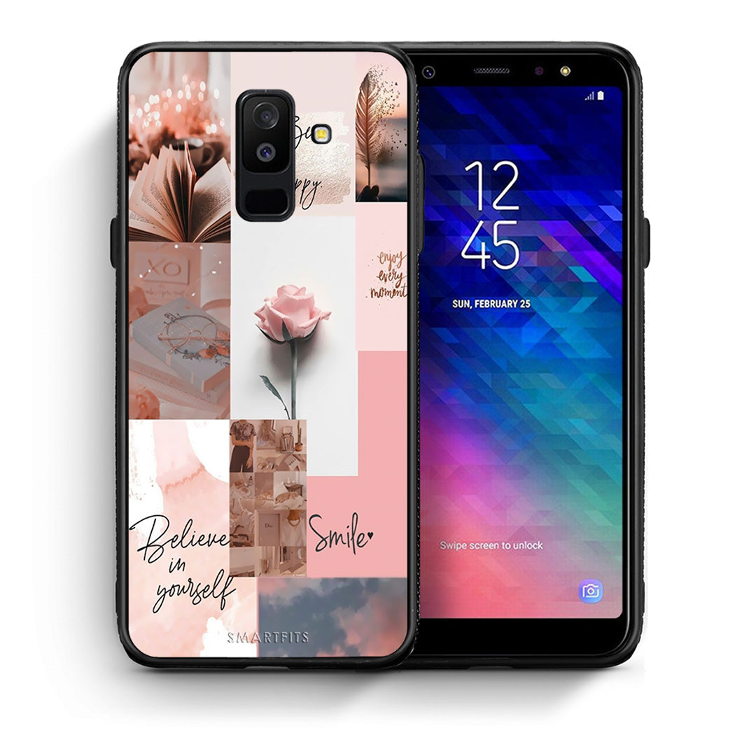 Θήκη Samsung A6+ 2018 Aesthetic Collage από τη Smartfits με σχέδιο στο πίσω μέρος και μαύρο περίβλημα | Samsung A6+ 2018 Aesthetic Collage case with colorful back and black bezels