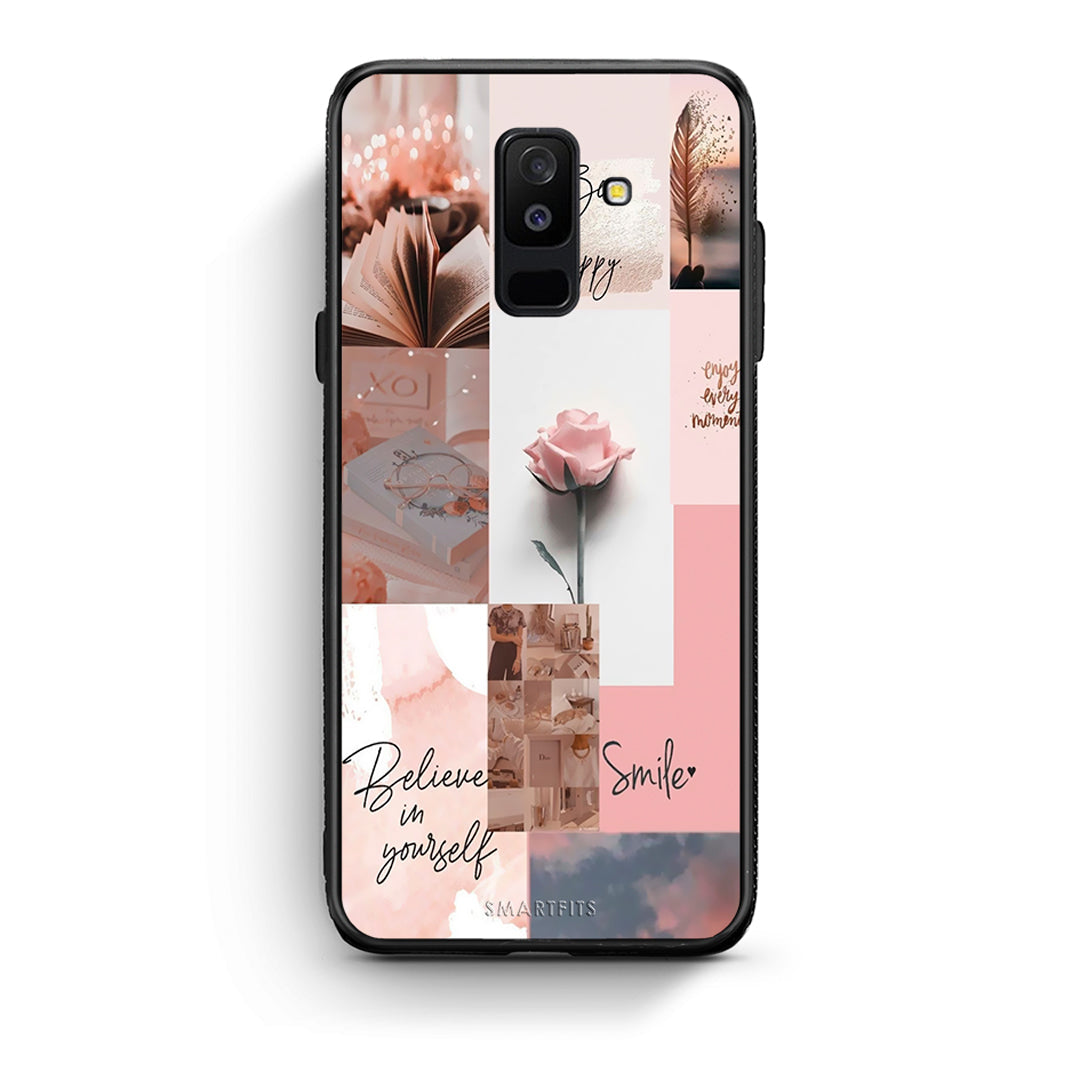 samsung A6 Plus Aesthetic Collage θήκη από τη Smartfits με σχέδιο στο πίσω μέρος και μαύρο περίβλημα | Smartphone case with colorful back and black bezels by Smartfits