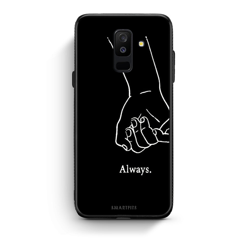 samsung A6 Plus Always & Forever 1 Θήκη Αγίου Βαλεντίνου από τη Smartfits με σχέδιο στο πίσω μέρος και μαύρο περίβλημα | Smartphone case with colorful back and black bezels by Smartfits