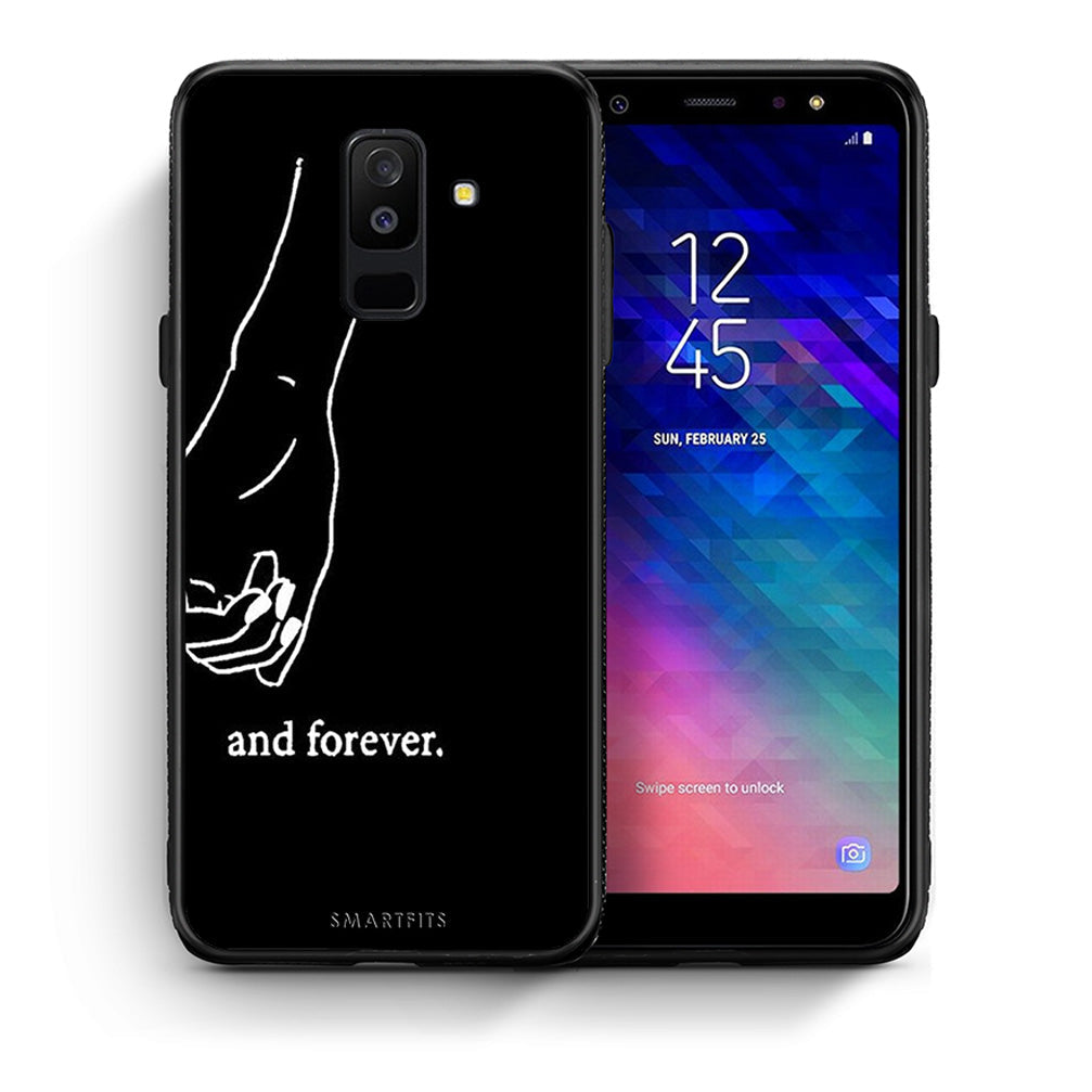 Θήκη Αγίου Βαλεντίνου Samsung A6+ 2018 Always & Forever 2 από τη Smartfits με σχέδιο στο πίσω μέρος και μαύρο περίβλημα | Samsung A6+ 2018 Always & Forever 2 case with colorful back and black bezels