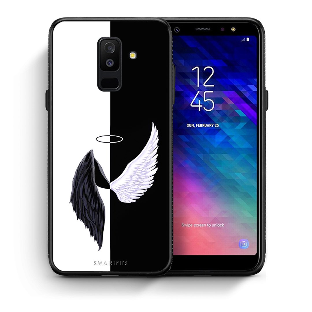 Θήκη Samsung A6+ 2018 Angels Demons από τη Smartfits με σχέδιο στο πίσω μέρος και μαύρο περίβλημα | Samsung A6+ 2018 Angels Demons case with colorful back and black bezels