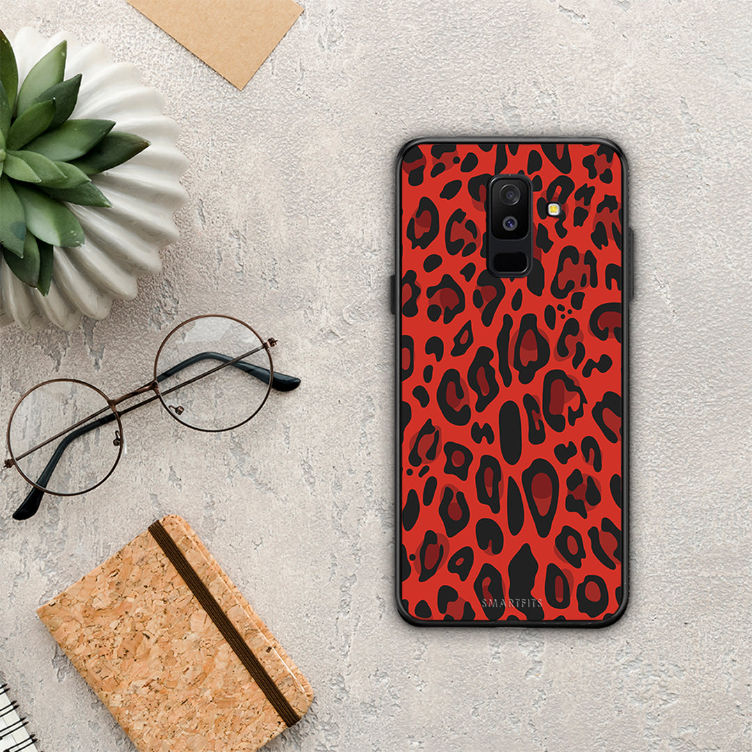 Animal Red Leopard - Samsung Galaxy A6+ 2018 θήκη