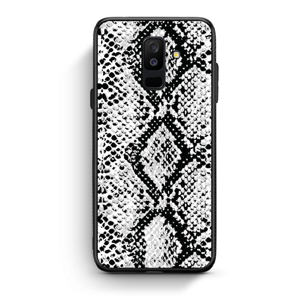 24 - samsung galaxy A6 Plus  White Snake Animal case, cover, bumper