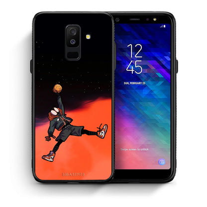 Θήκη Samsung A6+ 2018 Basketball Hero από τη Smartfits με σχέδιο στο πίσω μέρος και μαύρο περίβλημα | Samsung A6+ 2018 Basketball Hero case with colorful back and black bezels